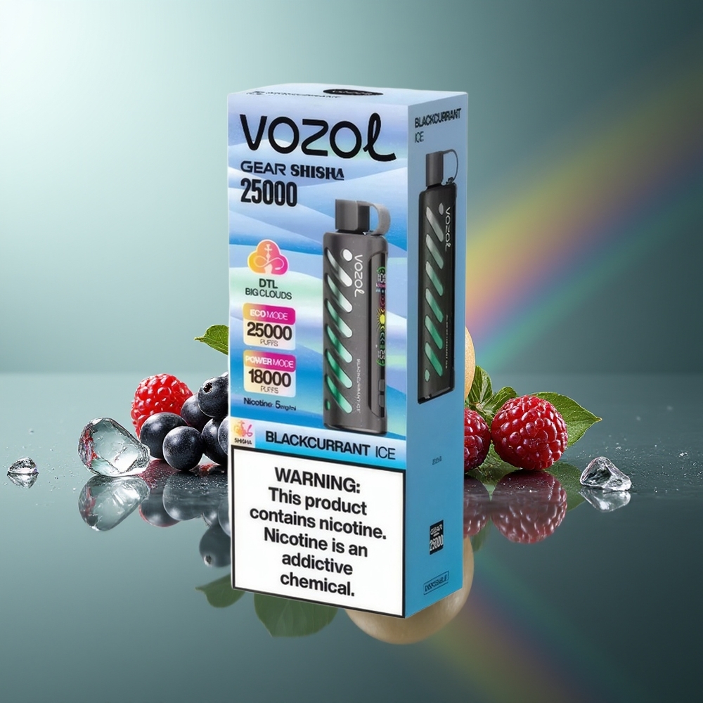 Wholesale Lithuania VOZOL Gear Shisha 25000 Puffs Juodųjų serbentų ledas Dual Mesh Dual Modes