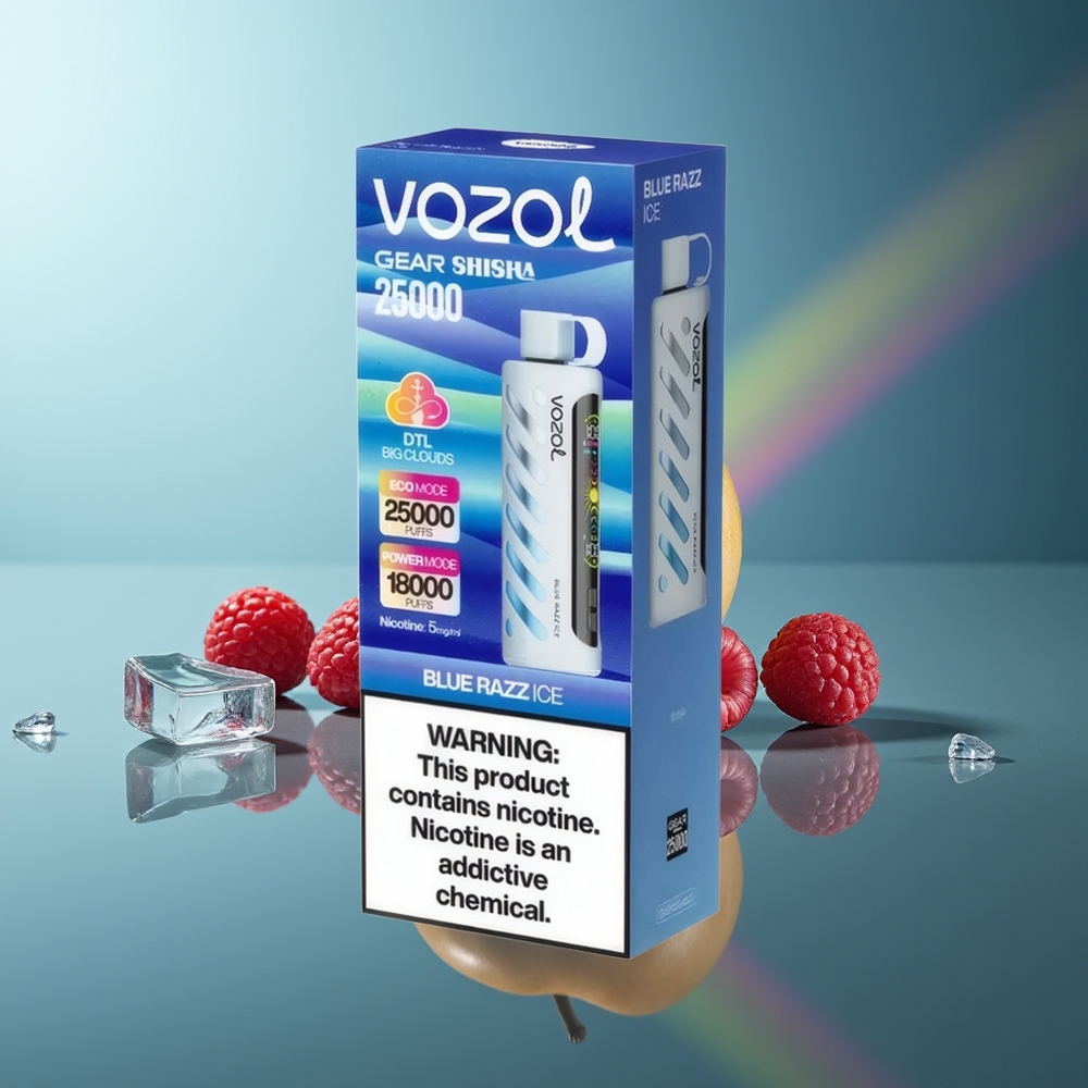 Wholesale Lithuania VOZOL Gear Shisha 25000 Puffs Mėlynų Gervuogių Ledas Dual Mesh Dual Modes