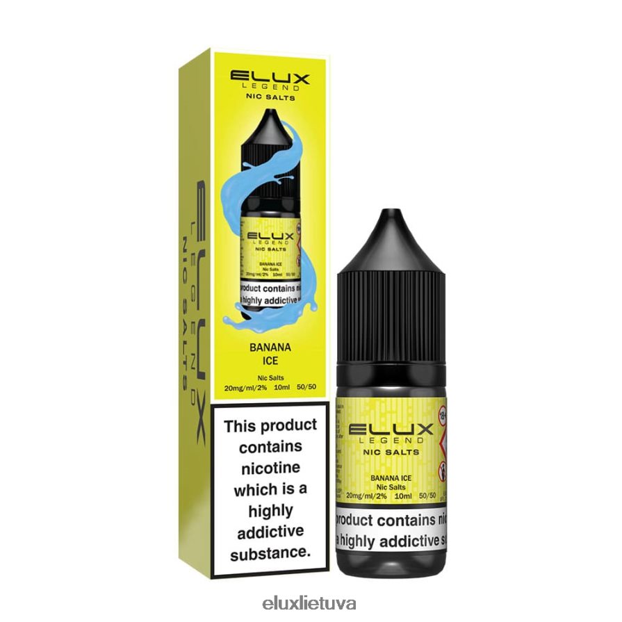 Elux Legend nikinės druskos 10 ml bananų ledas 84082467 Elux Vape Flavours