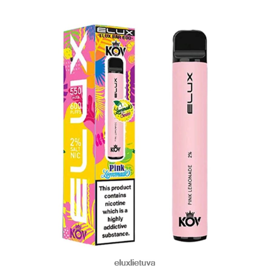 Elux Bar Limonadų serijos vienkartiniai vape rožinis limonadas 840824104 Elux Lietuva