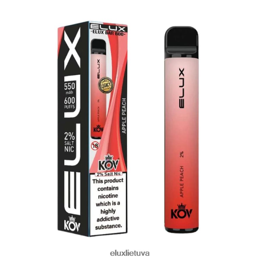 Elux Bar senosios serijos vienkartiniai vape obuolinis persikas 840824103 Elux Vape Disposable