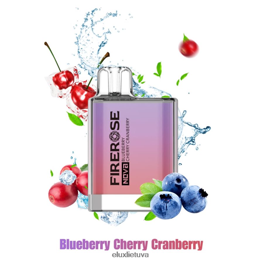 Elux Firerose Nova 600 išpūtimų vienkartinis vape mėlynė vyšnia spanguolė 84082421 Elux Vape Price