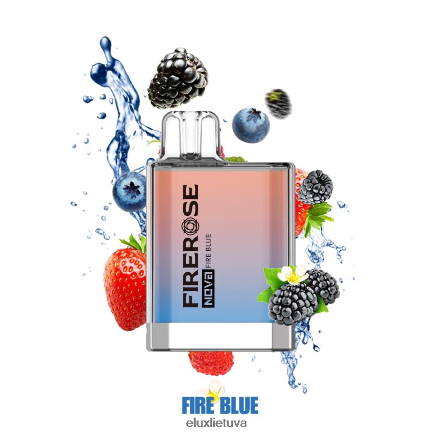 Elux Firerose Nova 600 išpūtimų vienkartinis vape ugnies mėlyna 84082426 Elux Vape Lietuva